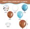 60Pcs Cowboy Western Party Balloon Blue Brown Cow Printed Latex Cow Spot Clear Balloon for Wild West Birthday Baby Shower Farm Party Decor, 12 in